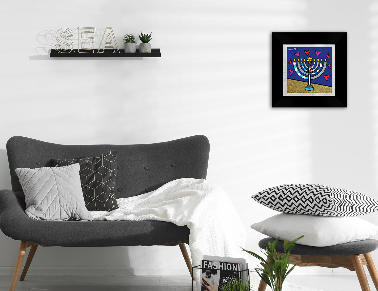 Mazel Tov (Menorah) - Limited Edition Print - Shop Britto
