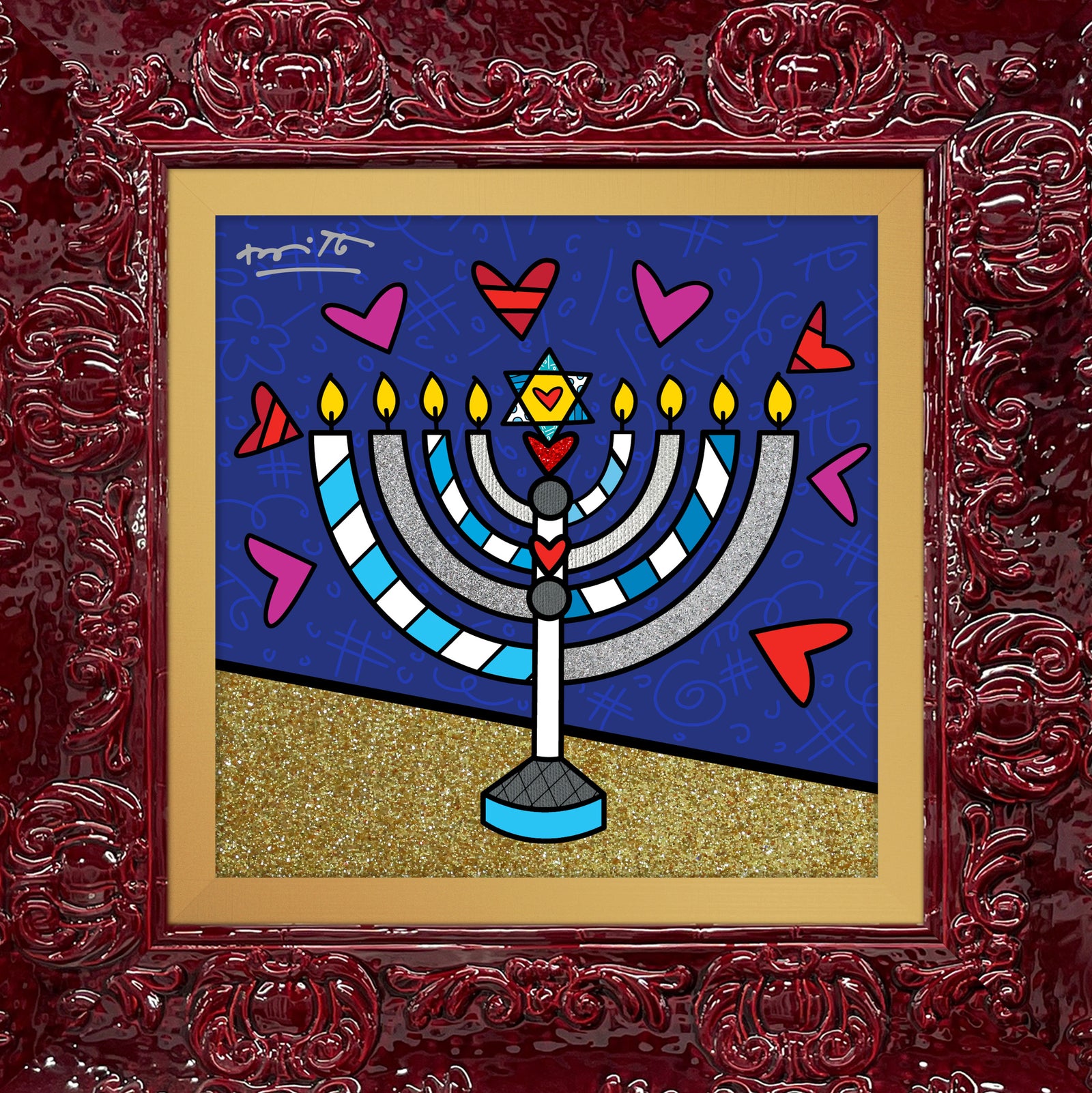 mazel tov menorah limited edition  colorful decorative collectible gift idea