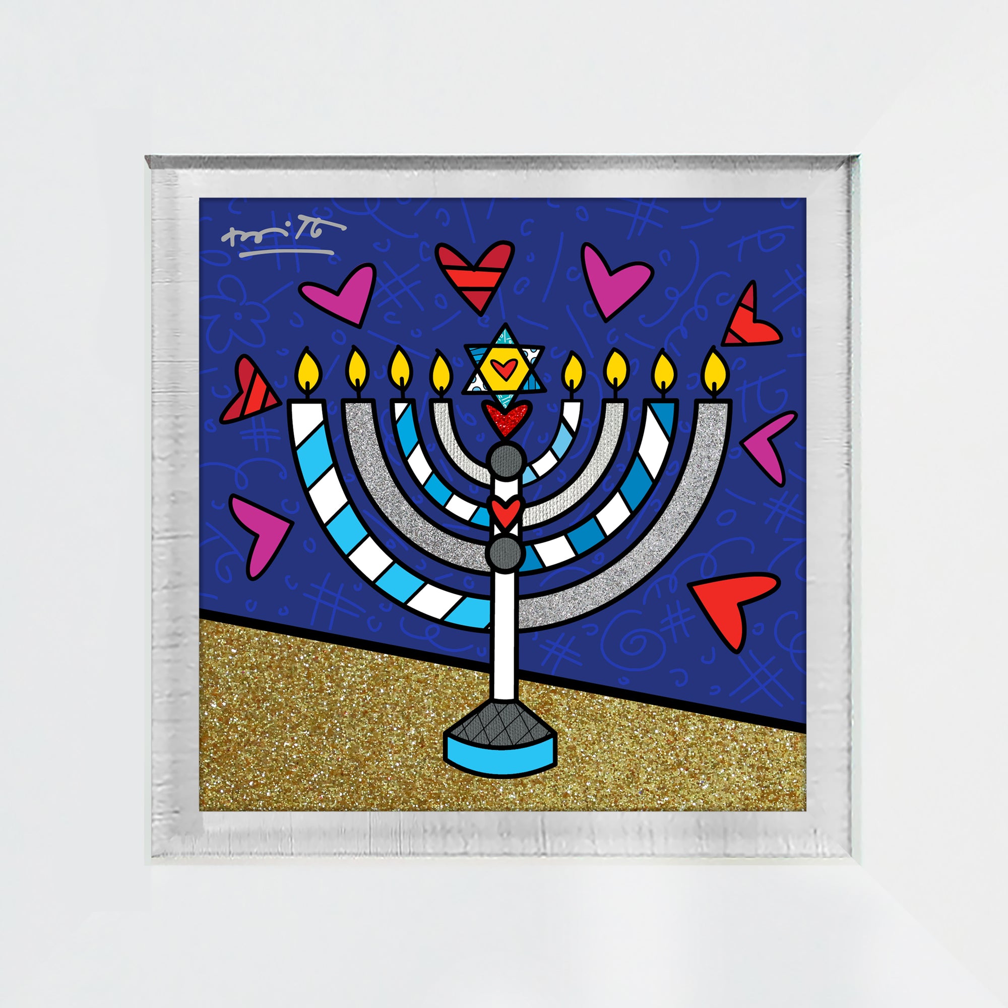Mazel Tov (Menorah) - Limited Edition Print - Shop Britto