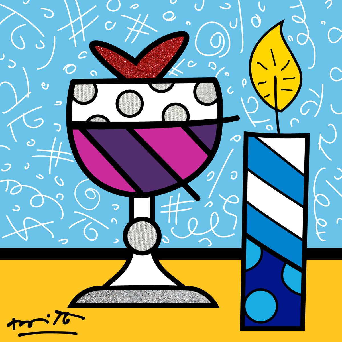 Mazel Tov (Wine) - Limited Edition Print