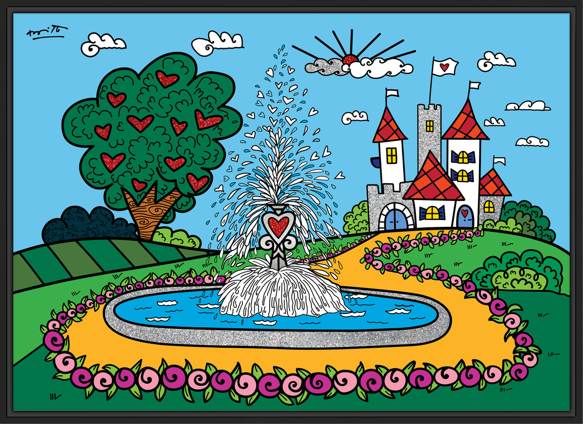 modern pop art the fountain of happiness and  vibrant home decor