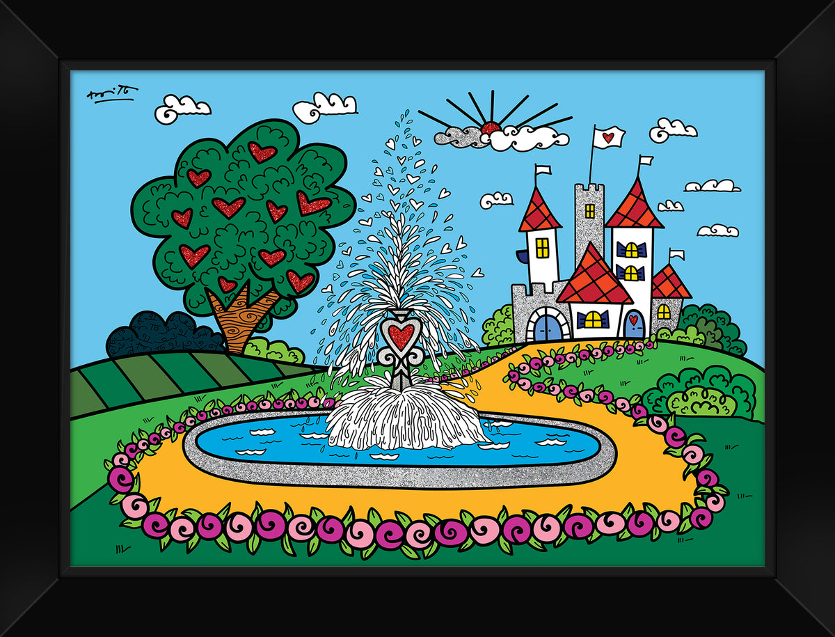 the fountain of happiness and  artistic colorful design collectible