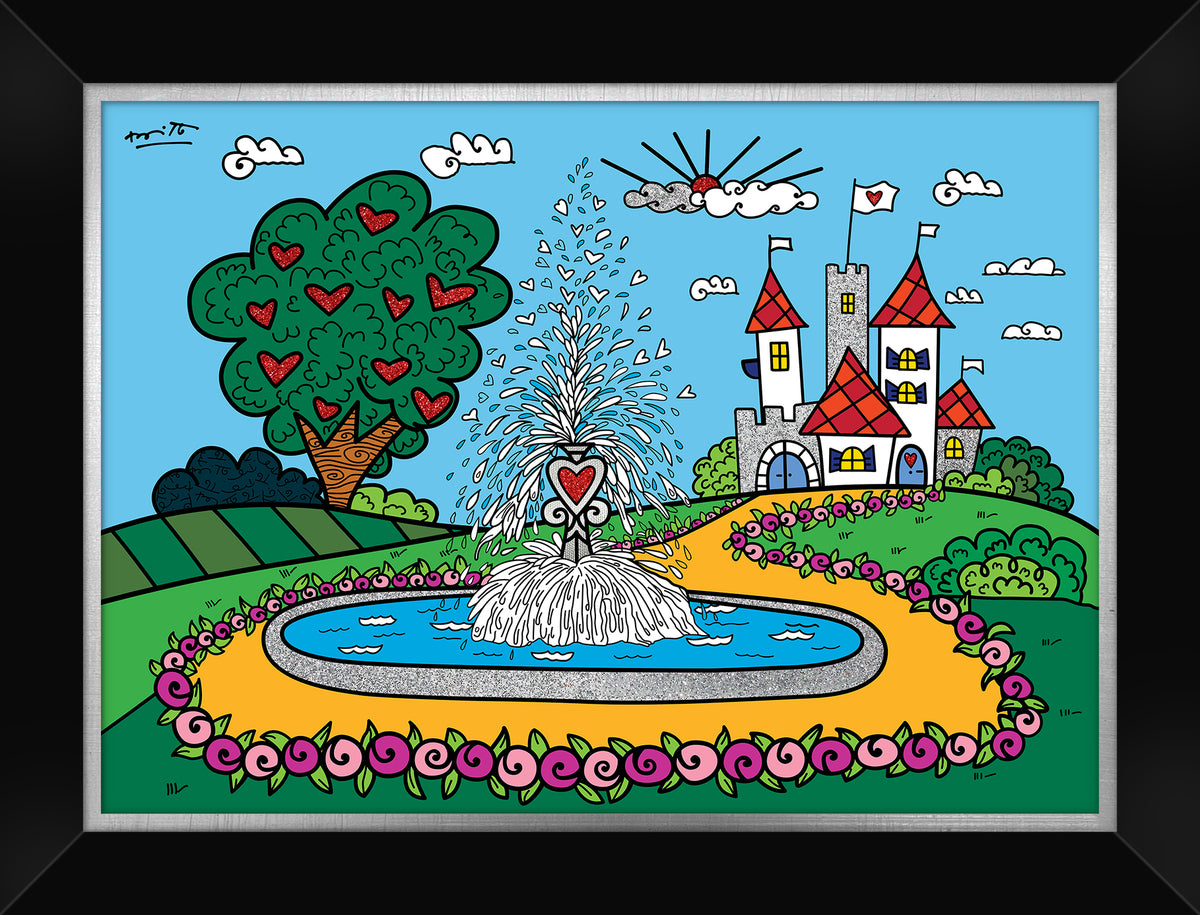 the fountain of happiness and  artistic colorful design collectible