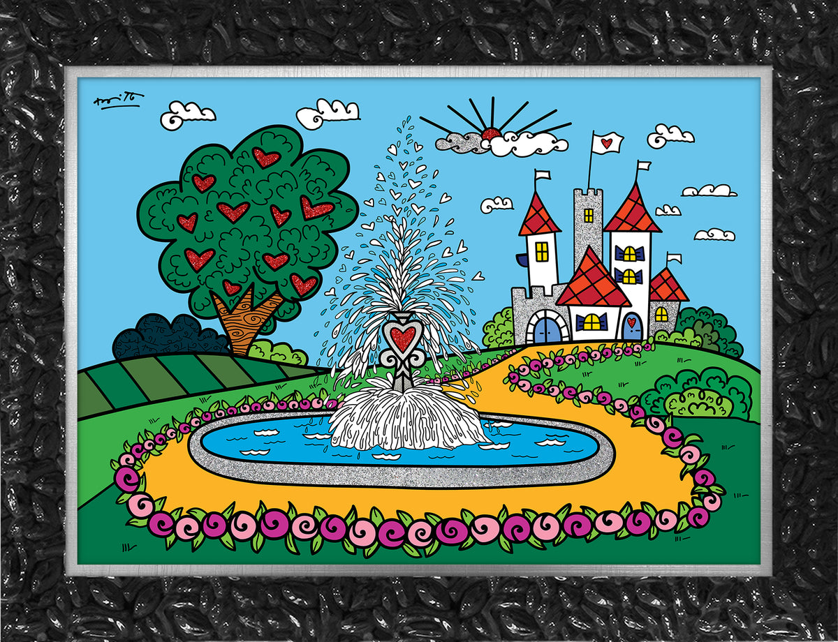 modern pop art the fountain of happiness and  vibrant home decor