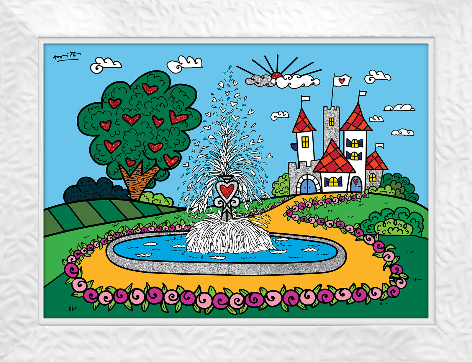 the fountain of happiness and  colorful decorative collectible gift idea