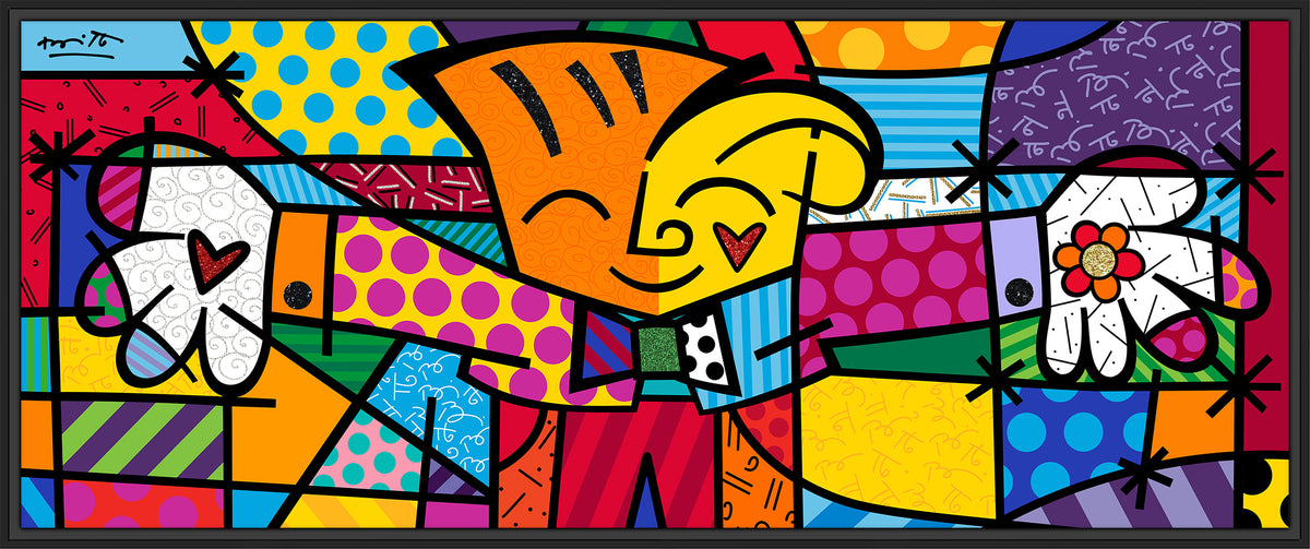 modern pop art big hug limited edition print  vibrant home decor