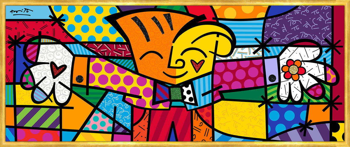 modern pop art big hug limited edition print  vibrant home decor