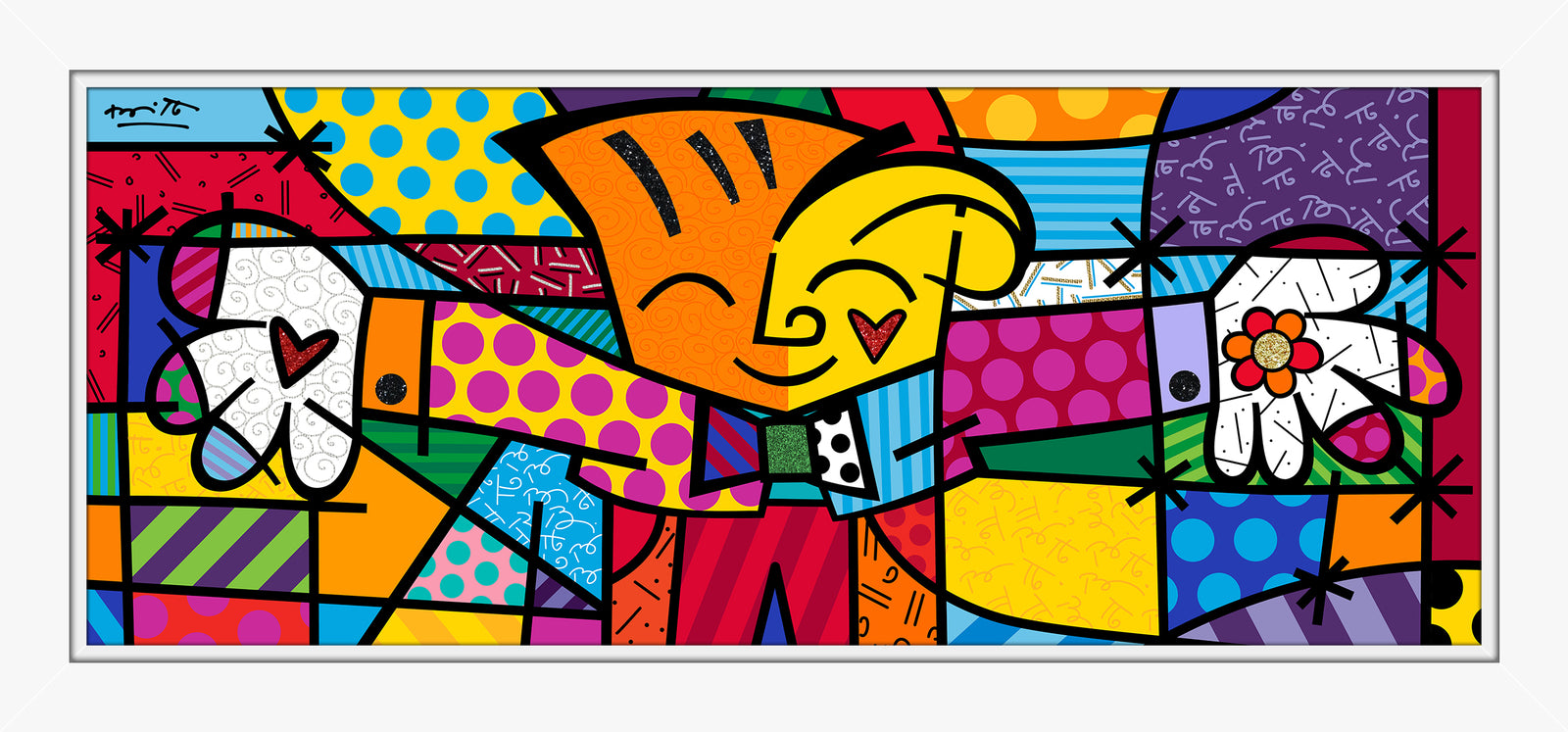 modern pop art big hug limited edition print  vibrant home decor