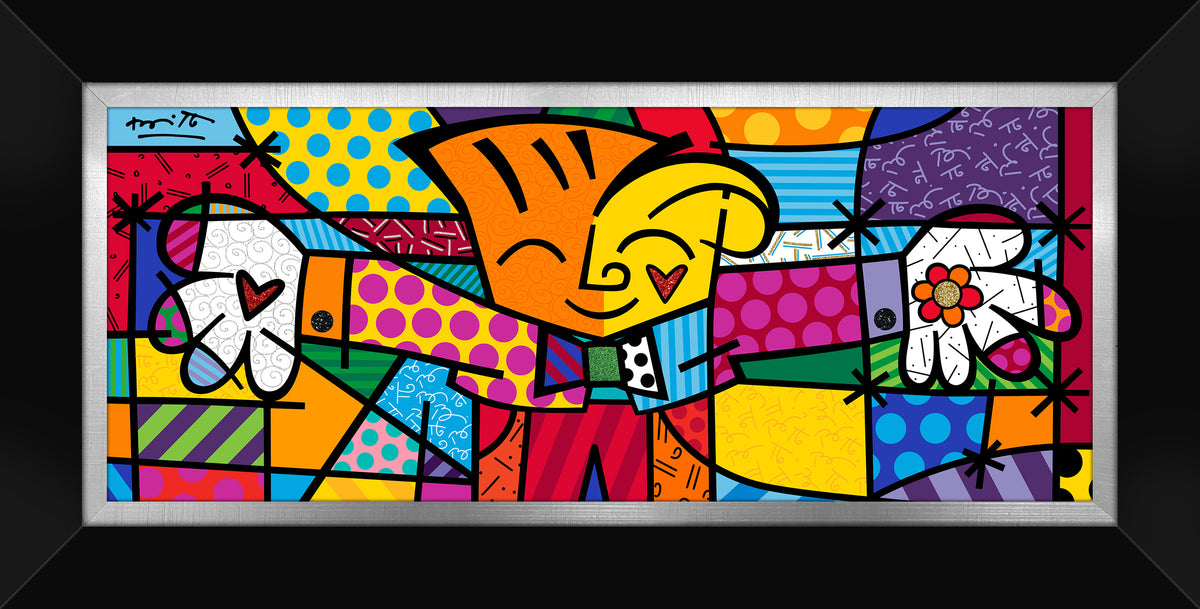 modern pop art little hug limited edition print  vibrant home decor