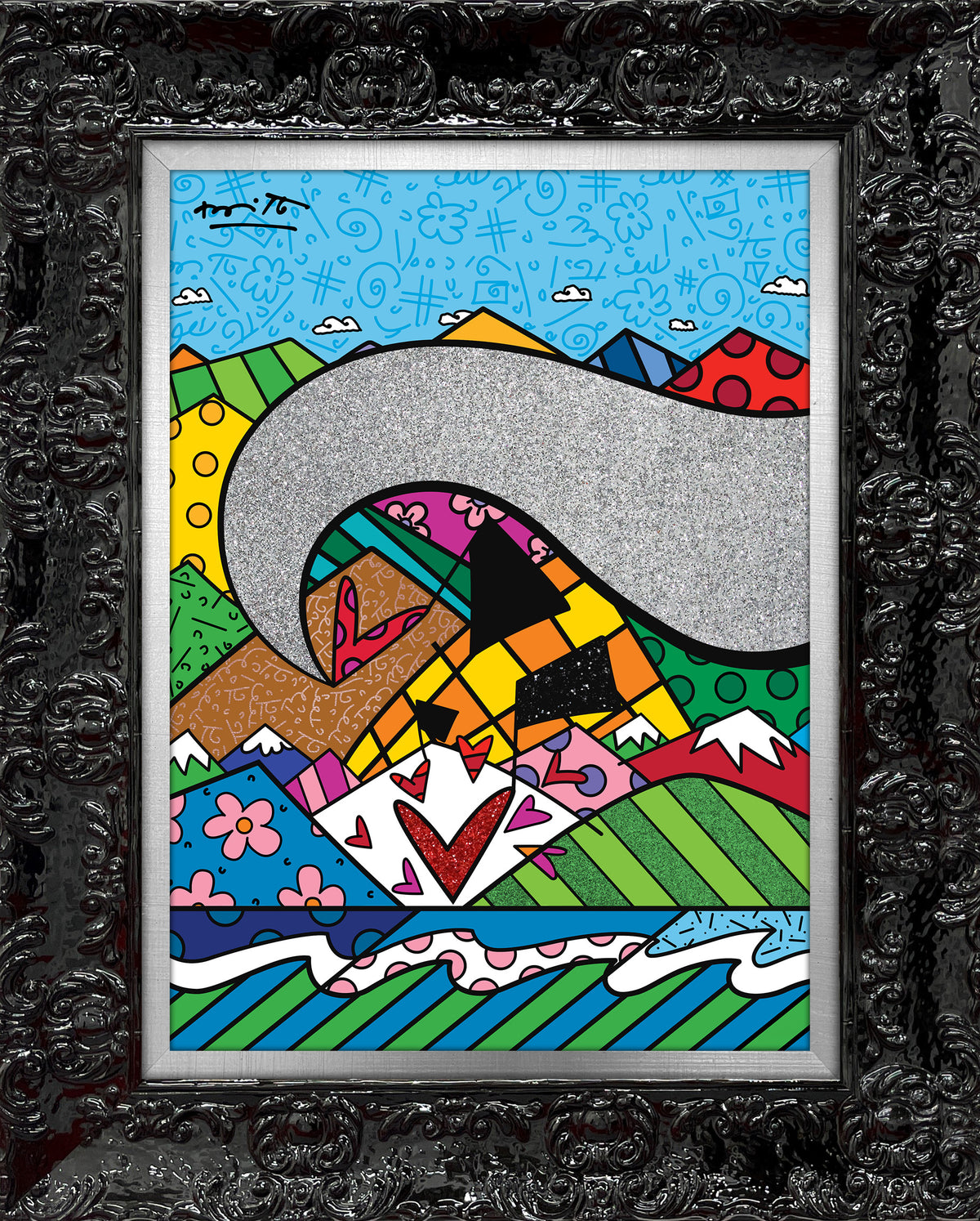 Romero Britto sound of love limited edition  colorful pop art design