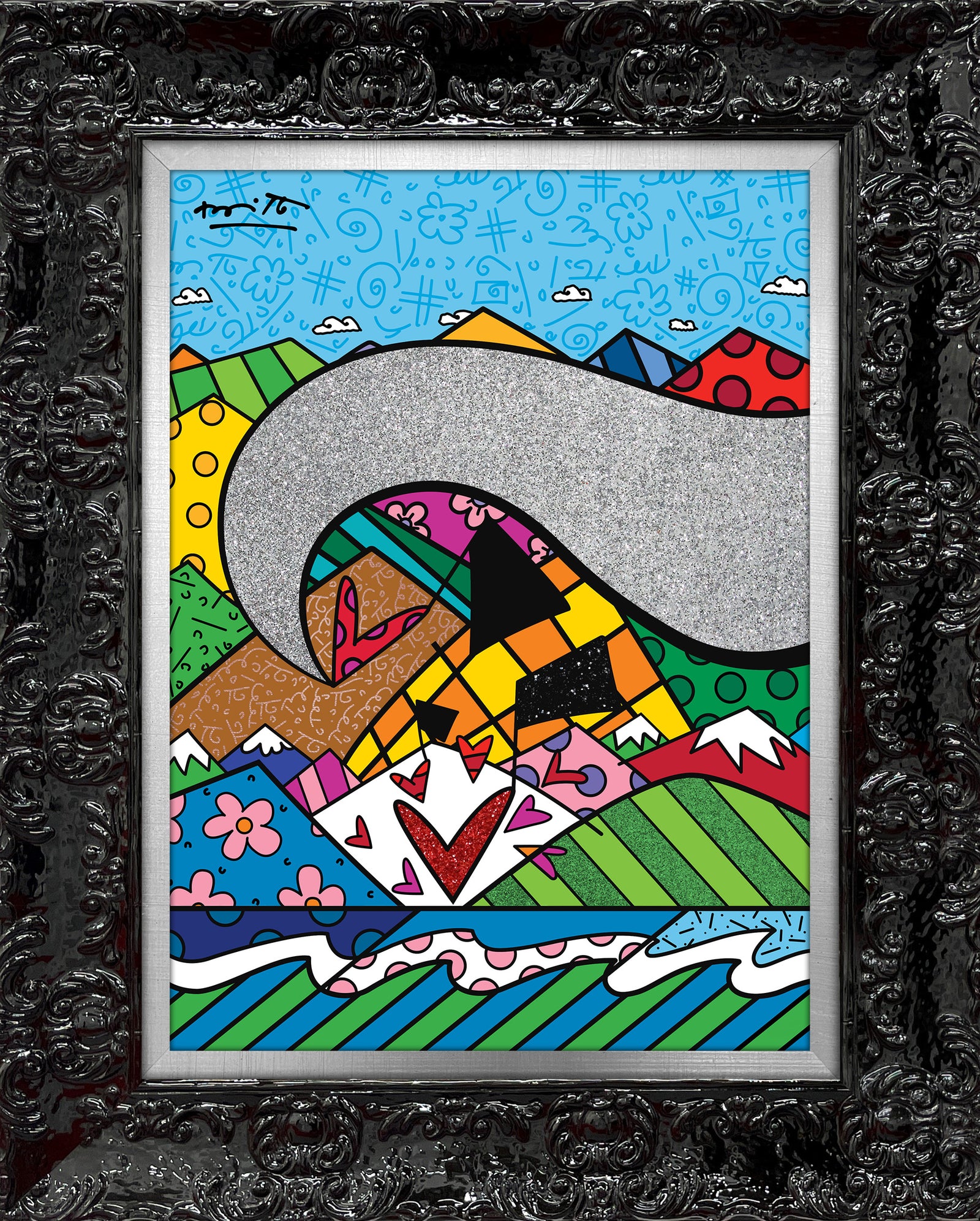 Romero Britto sound of love limited edition  colorful pop art design