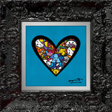 I LOVE ANIMALS (Metallic Cyan) - Limited Edition Print