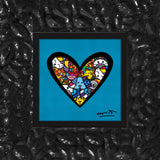 I LOVE ANIMALS (Metallic Cyan) - Limited Edition Print