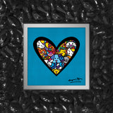 I LOVE ANIMALS (Metallic Cyan) - Limited Edition Print