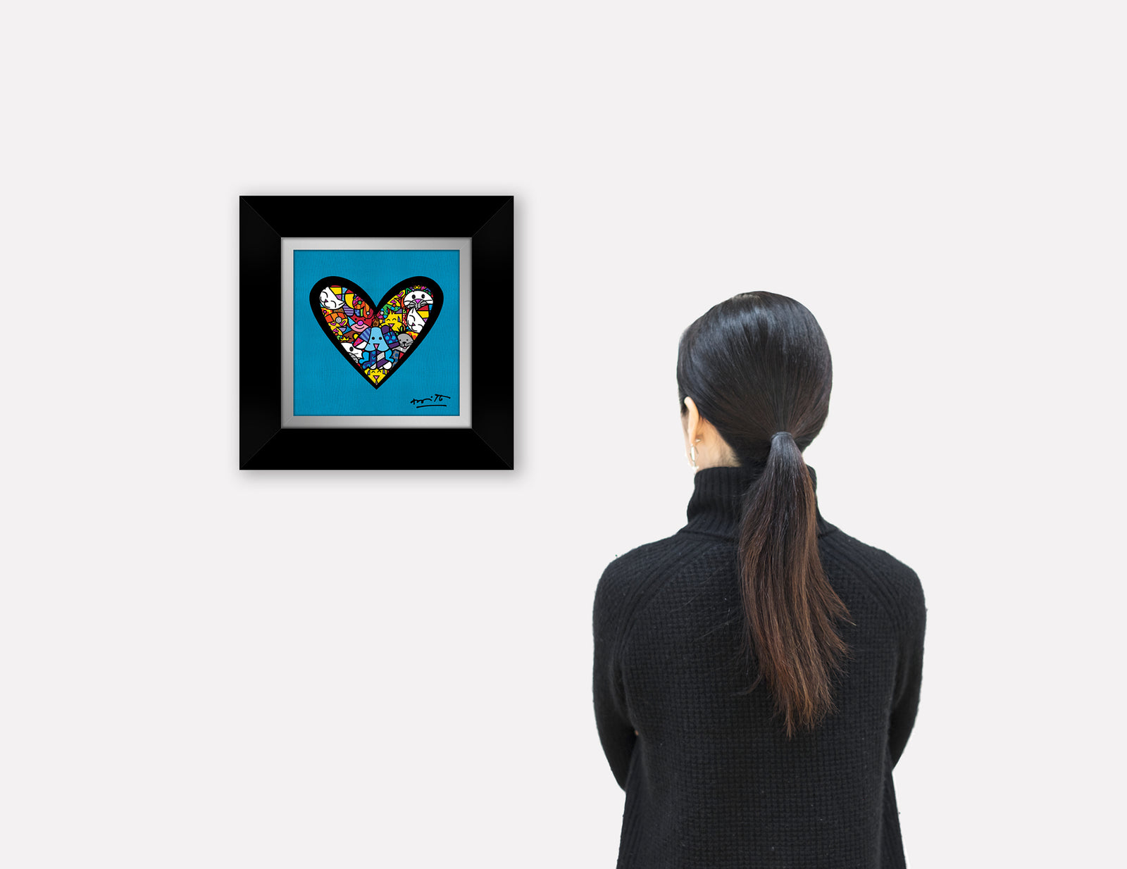 I Love Animals (Metallic Cyan) - Limited Edition Print