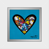 I LOVE ANIMALS (Metallic Cyan) - Limited Edition Print