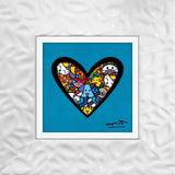 I LOVE ANIMALS (Metallic Cyan) - Limited Edition Print