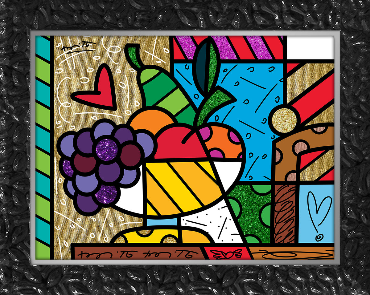 版画 ロメロ・ブリット Romero Britto Bowl of Fruit 版画 ロメロ