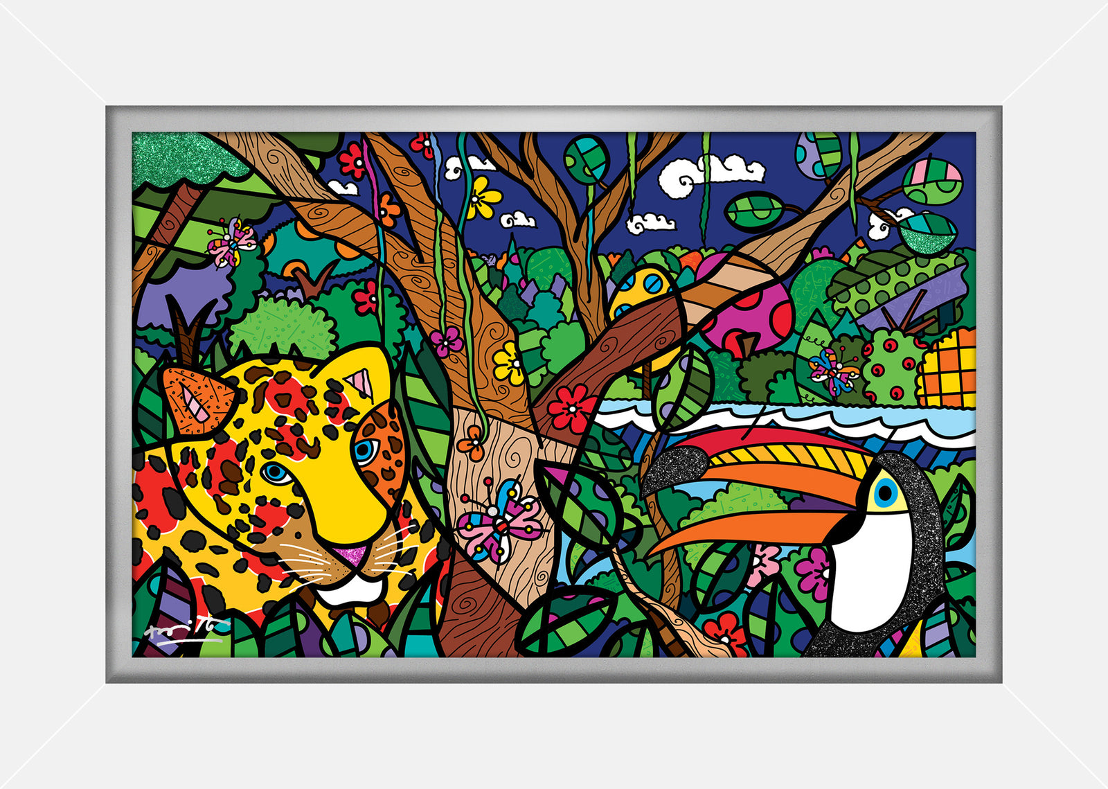 brazilian amazon limited edition print  artistic colorful design collectible