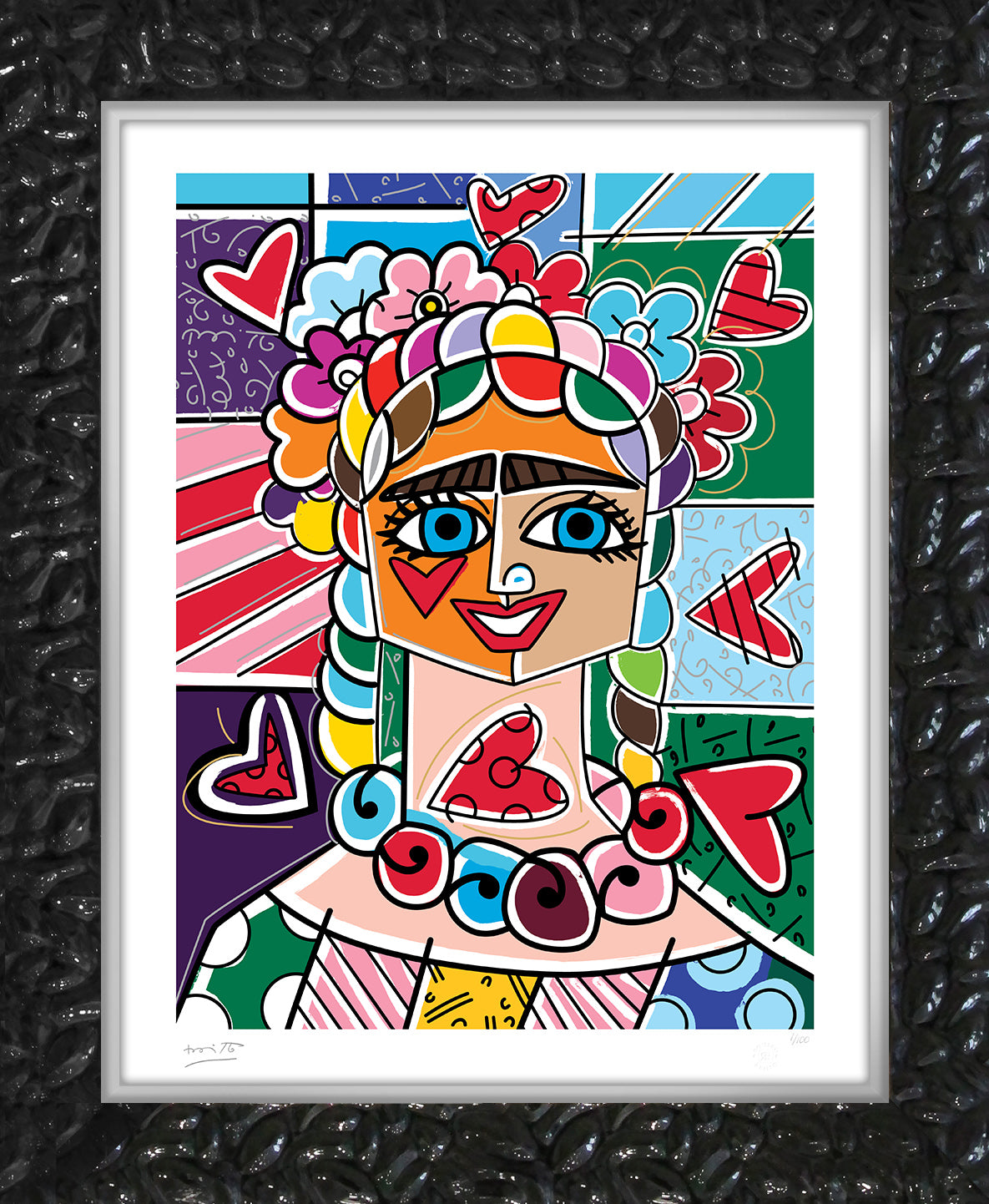 frida glow limited edition print  artistic colorful design collectible