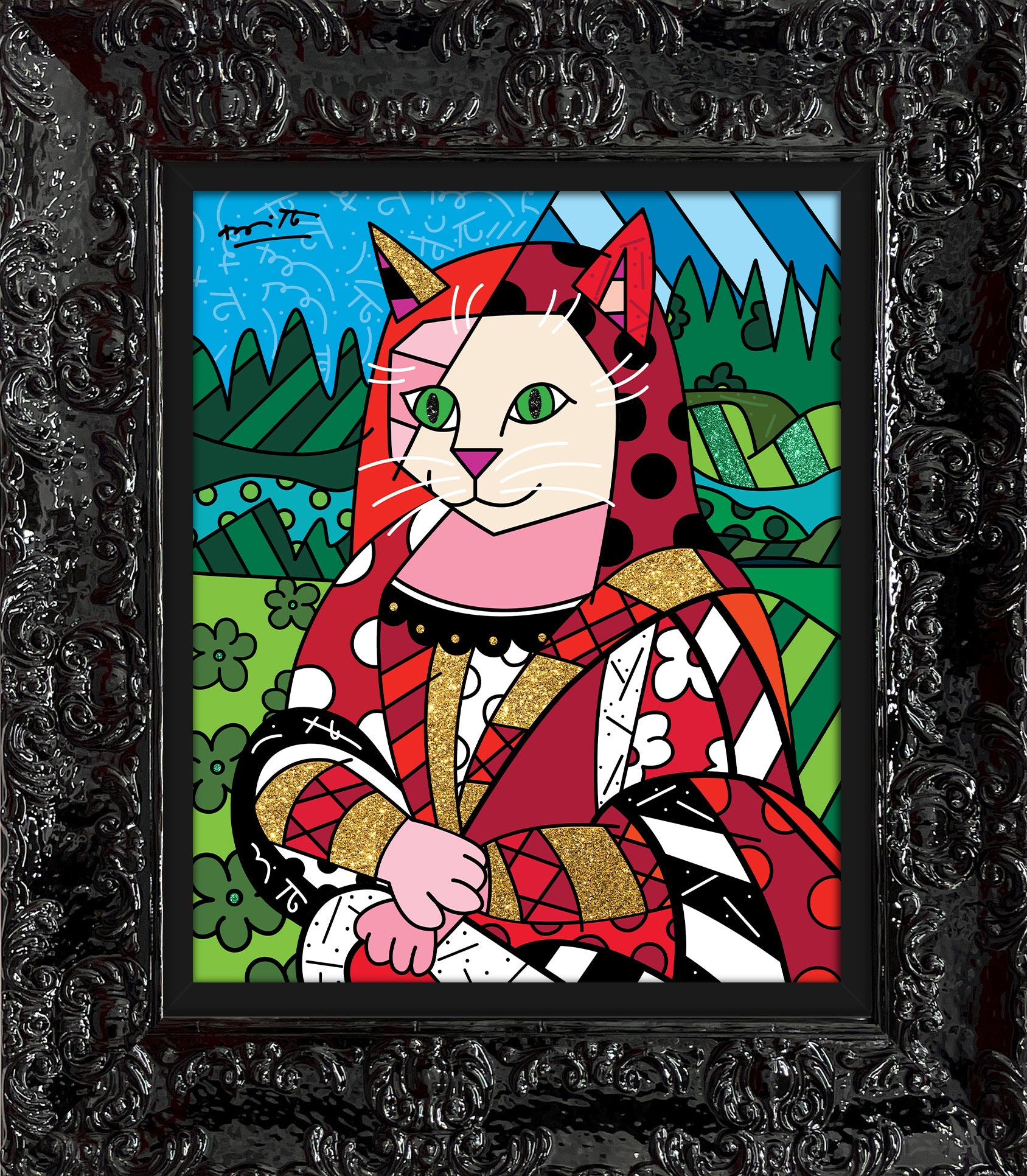 The Cat In Red - Limited Edition Print - Shop Britto