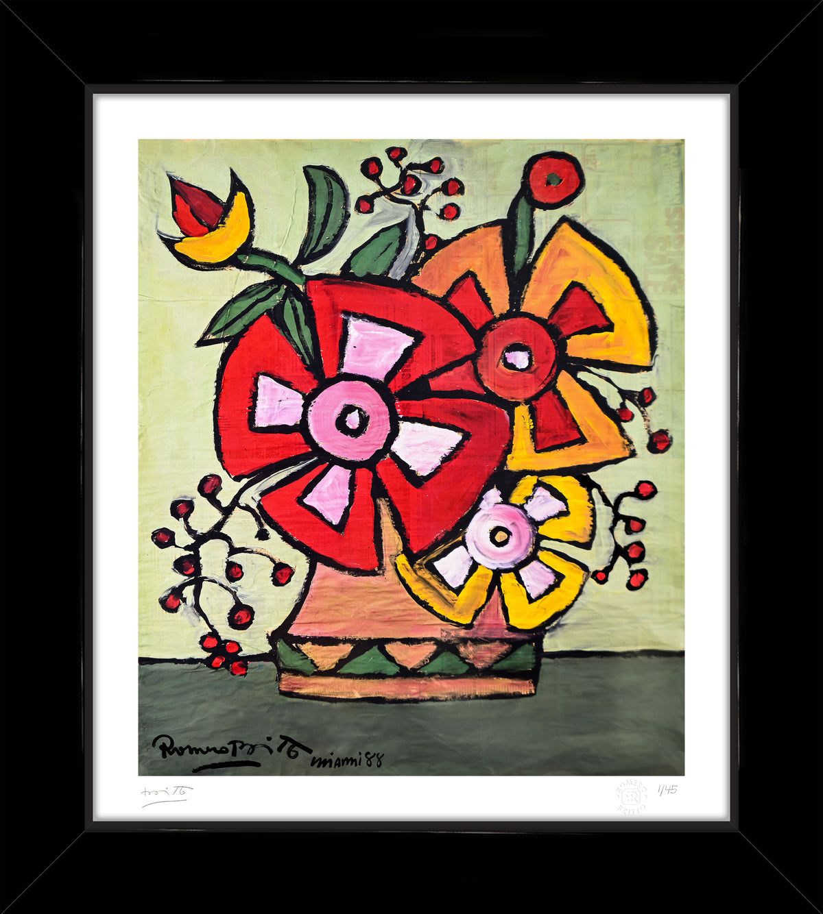 everglades flowers limited edition print  artistic colorful design collectible