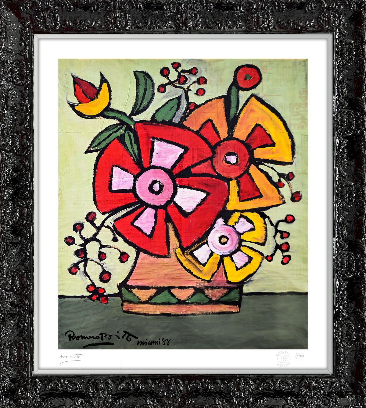 everglades flowers limited edition print  colorful decorative collectible gift idea