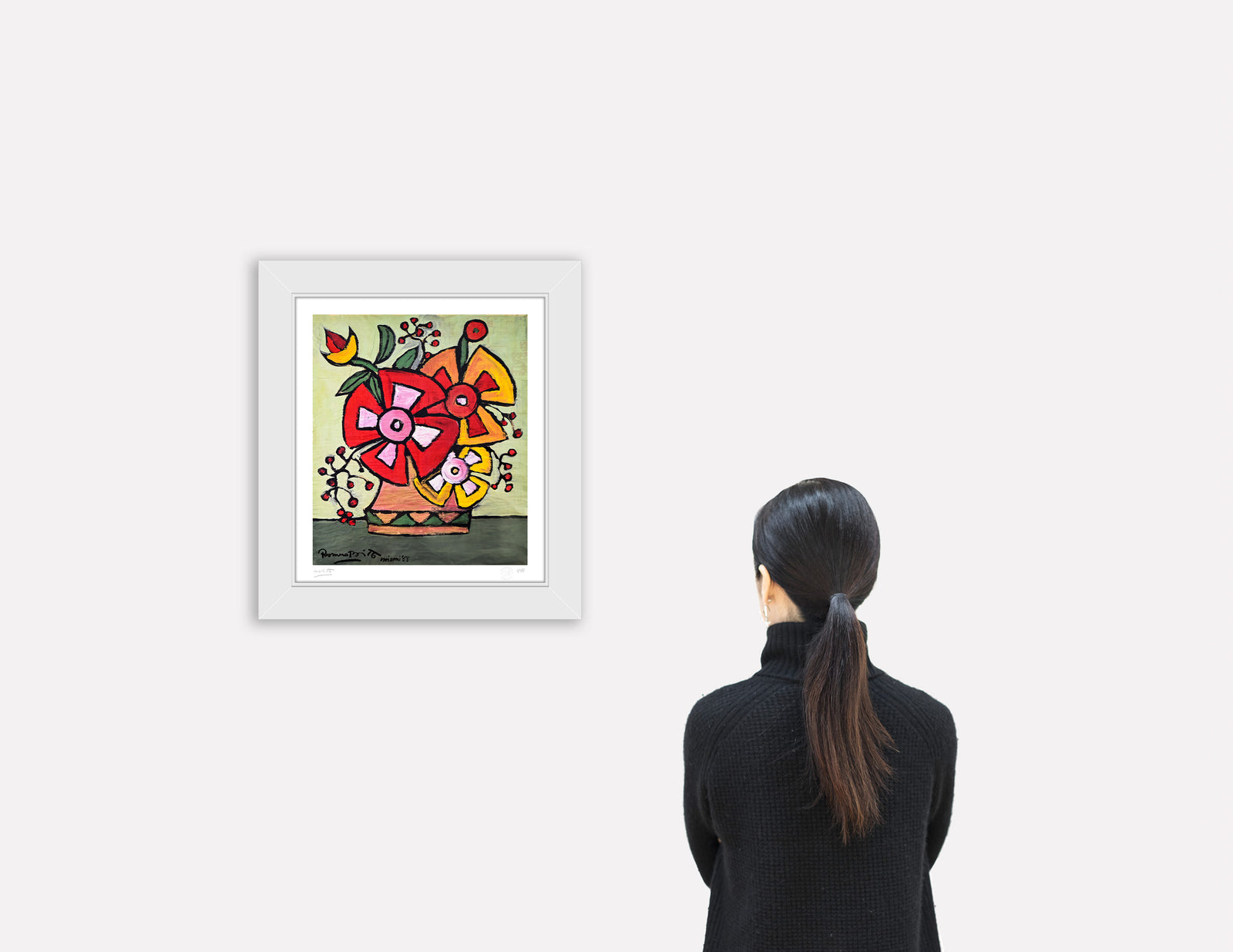 modern pop art everglades flowers limited edition print  vibrant home decor