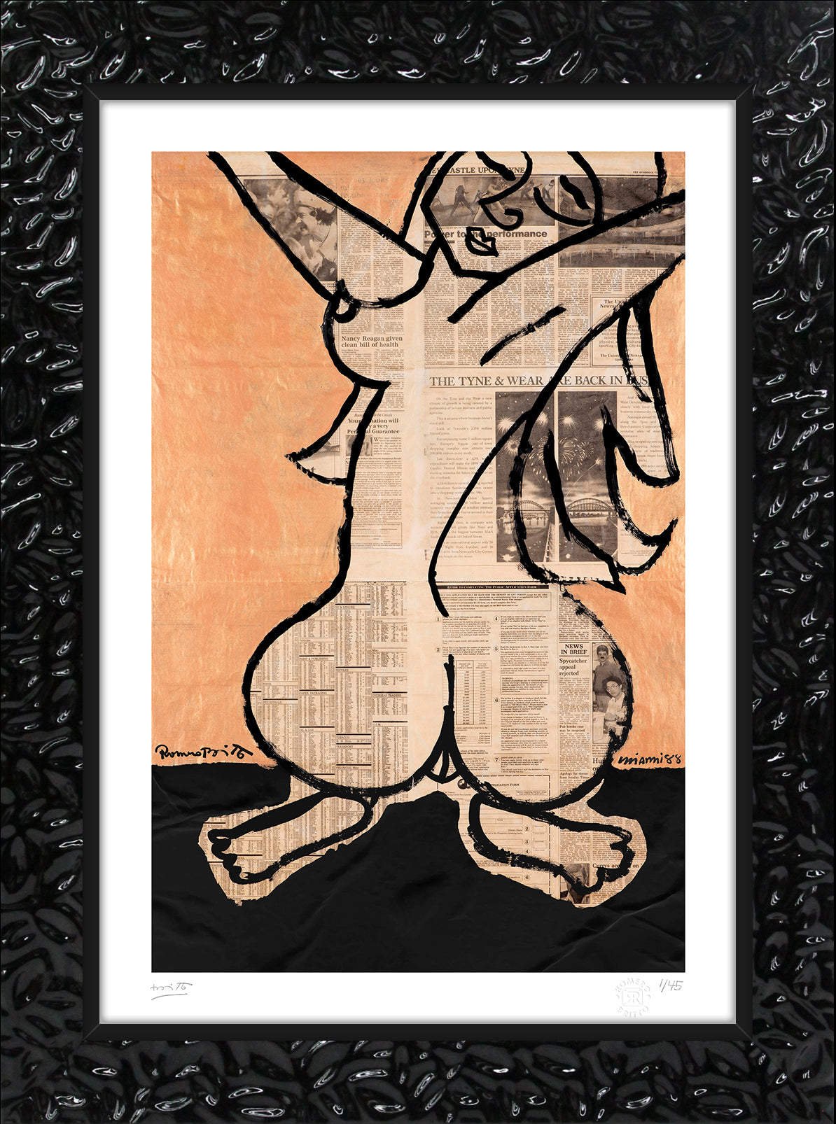 modern pop art ms nussbaum limited edition print  vibrant home decor