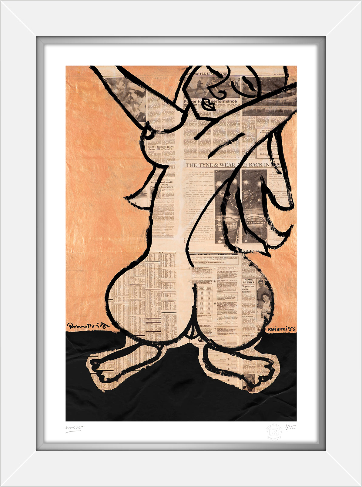 modern pop art ms nussbaum limited edition print  vibrant home decor