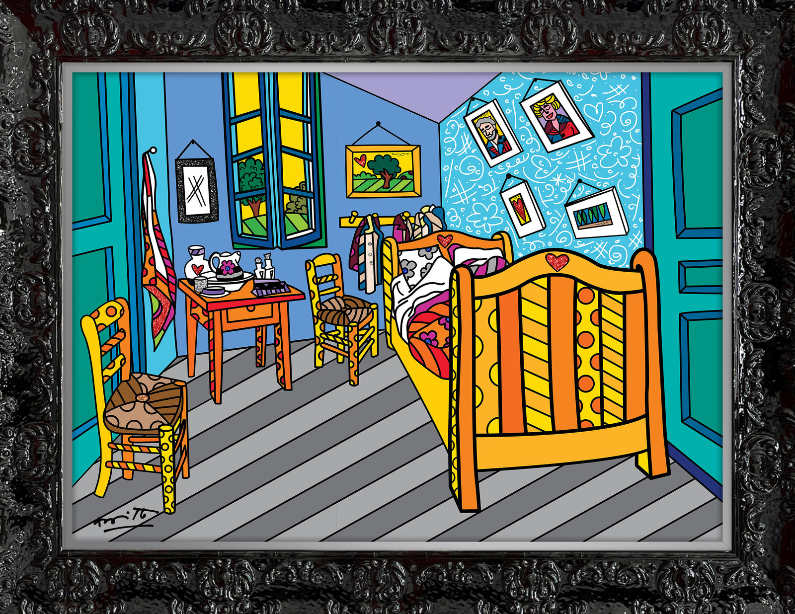 modern pop art sleeping in arles limited edition  vibrant home decor
