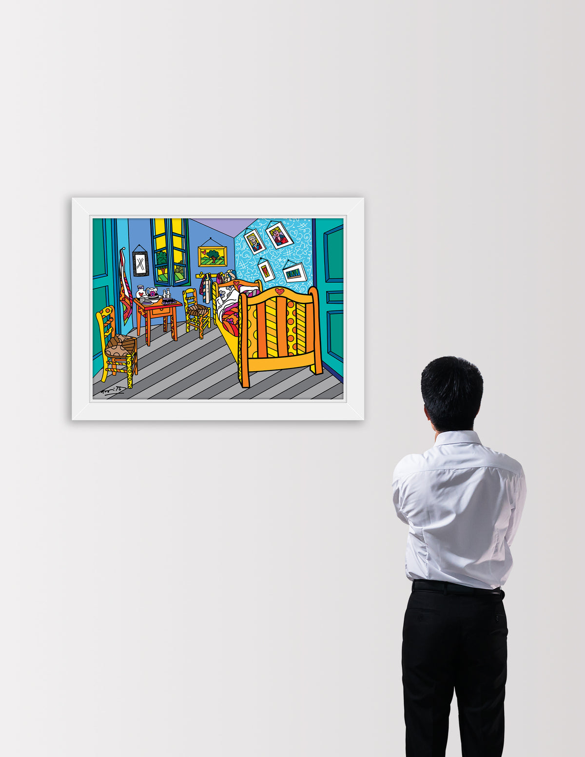 modern pop art sleeping in arles limited edition  vibrant home decor