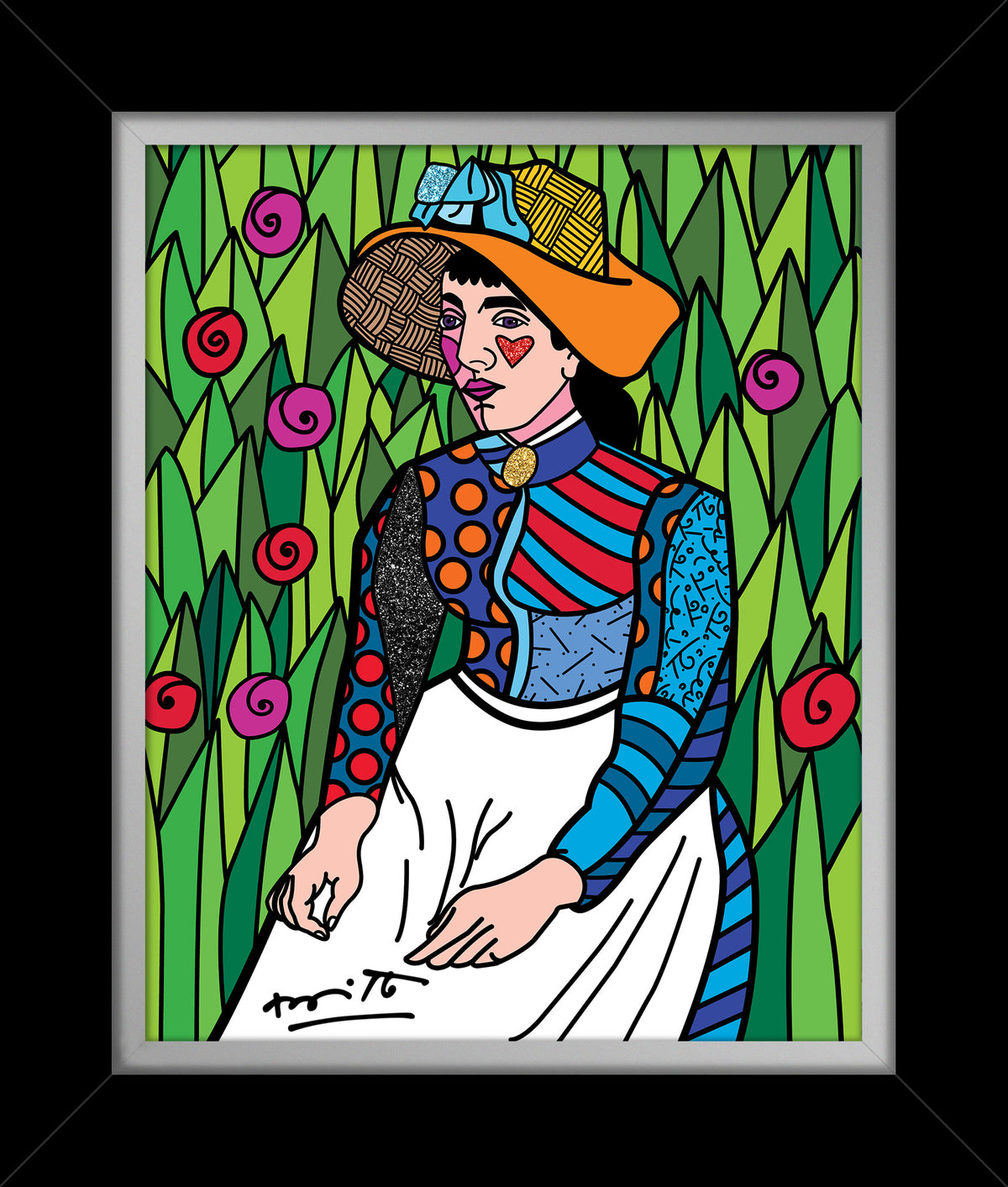 girl in white limited edition  colorful decorative collectible gift idea