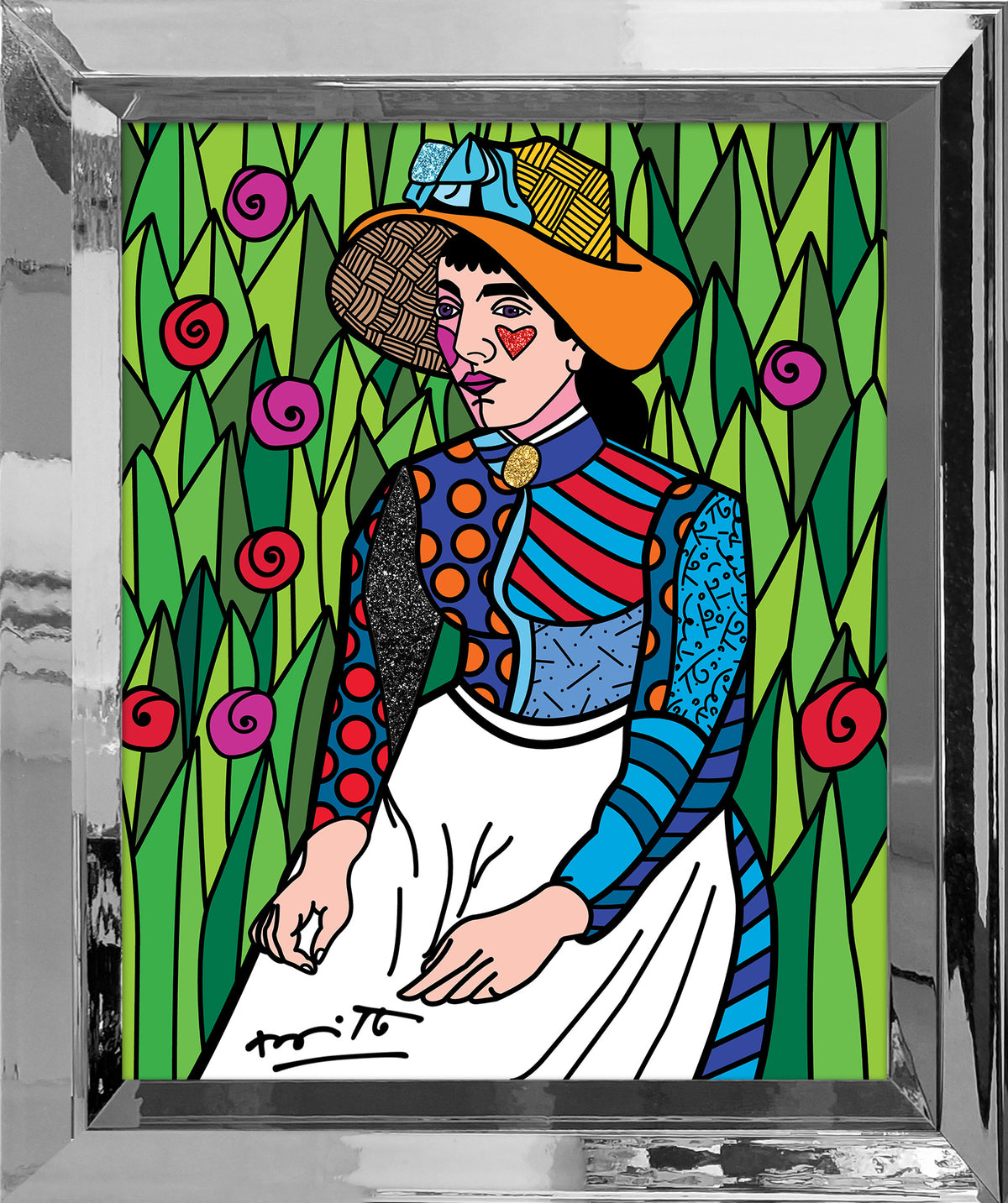 girl in white limited edition  colorful decorative collectible gift idea