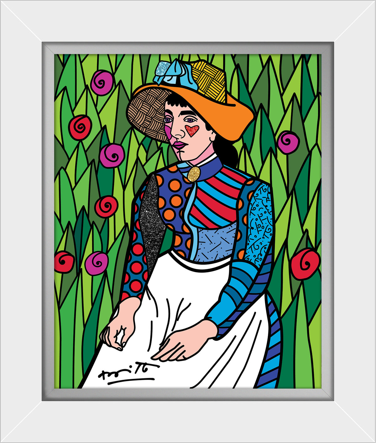 girl in white limited edition  colorful decorative collectible gift idea