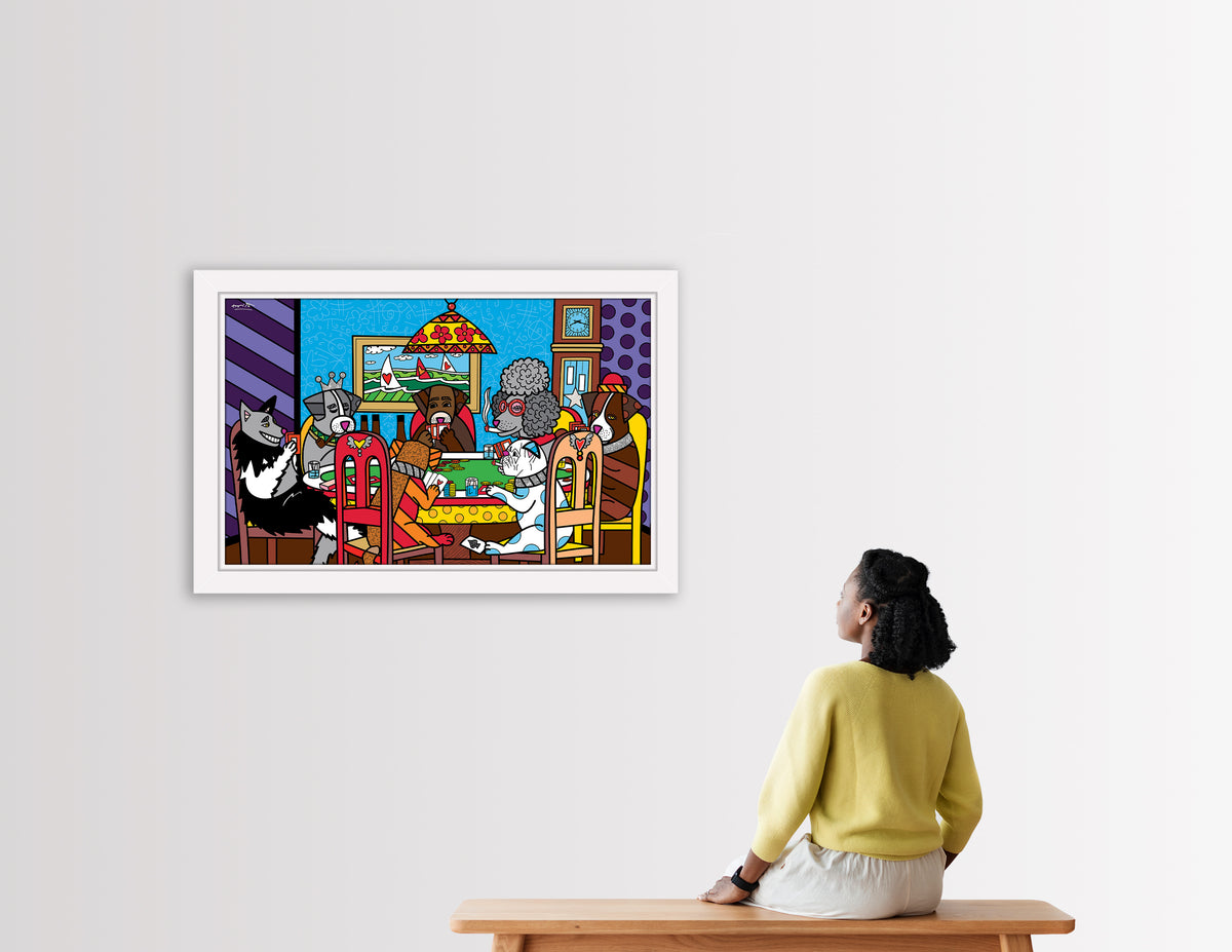 modern pop art game night limited edition print  vibrant home decor