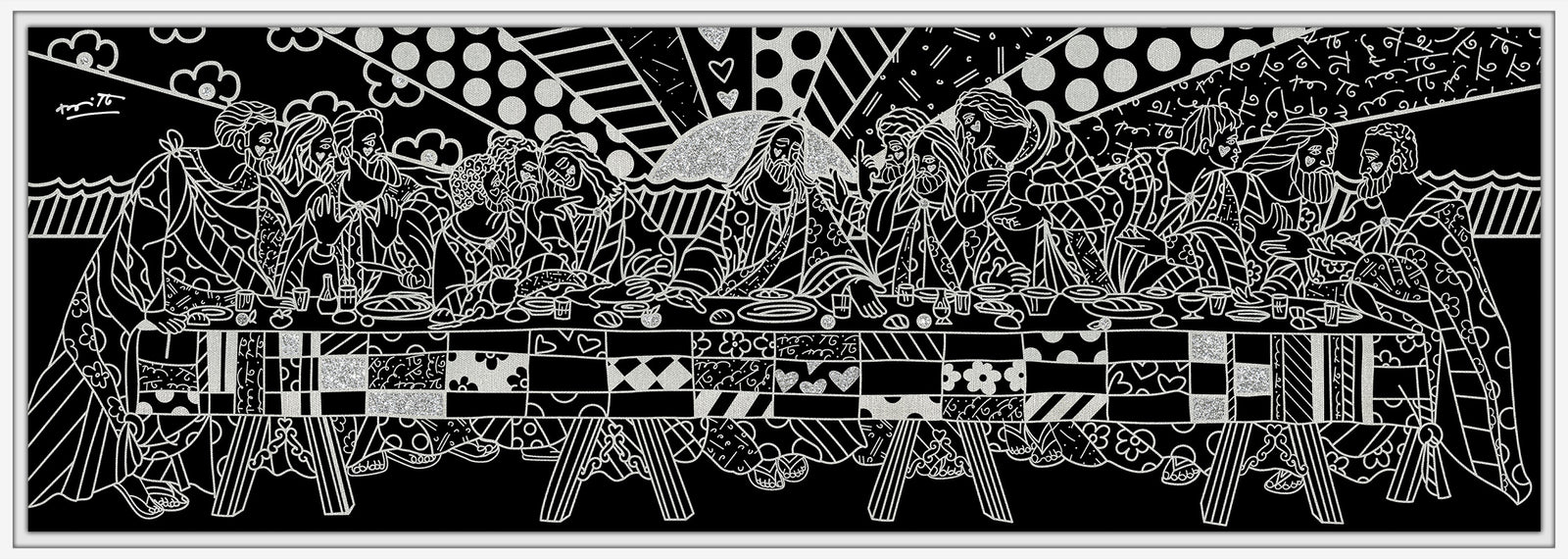 Romero Britto first brunch silver limited edition  contemporary pop art piece