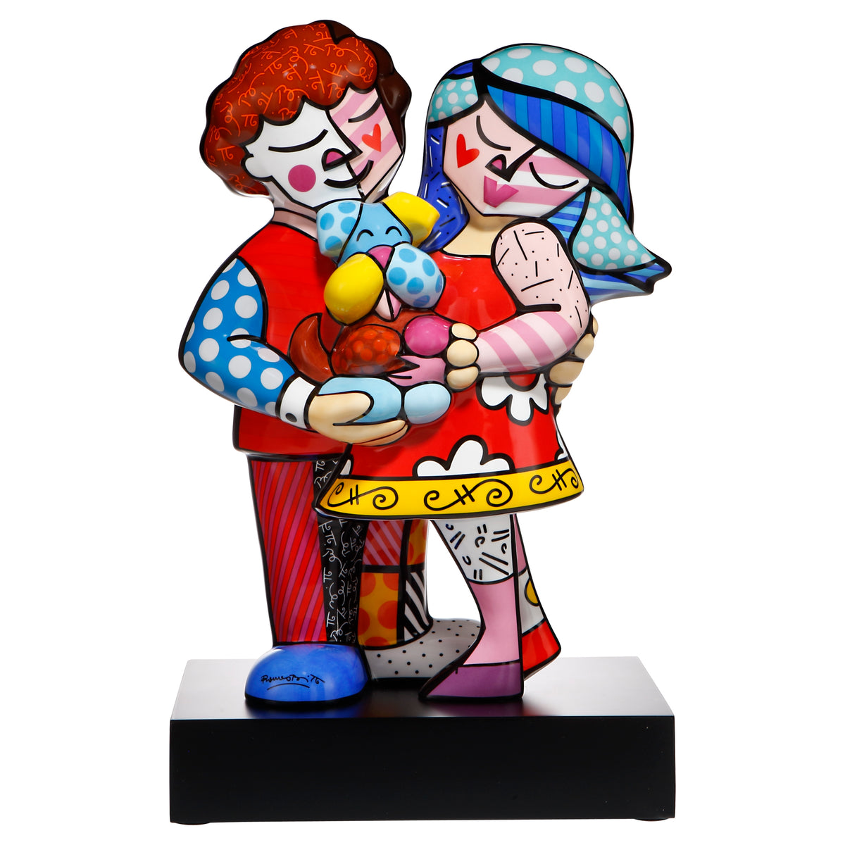 Romero Britto pets love britto fine porcelain  colorful pop art design