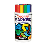 MARKERS 12 PACK COLORFUL BRITTO