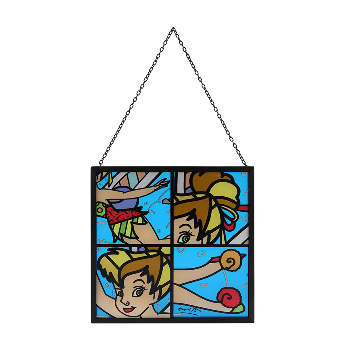Romero Britto tinkerbell window panel disney by  colorful pop art design