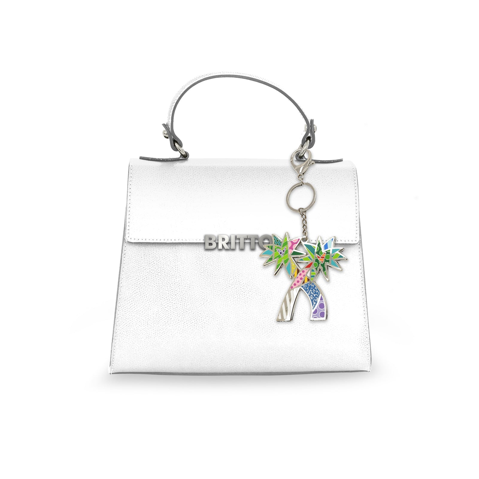 britto keychain bag charm palm  artistic colorful design collectible