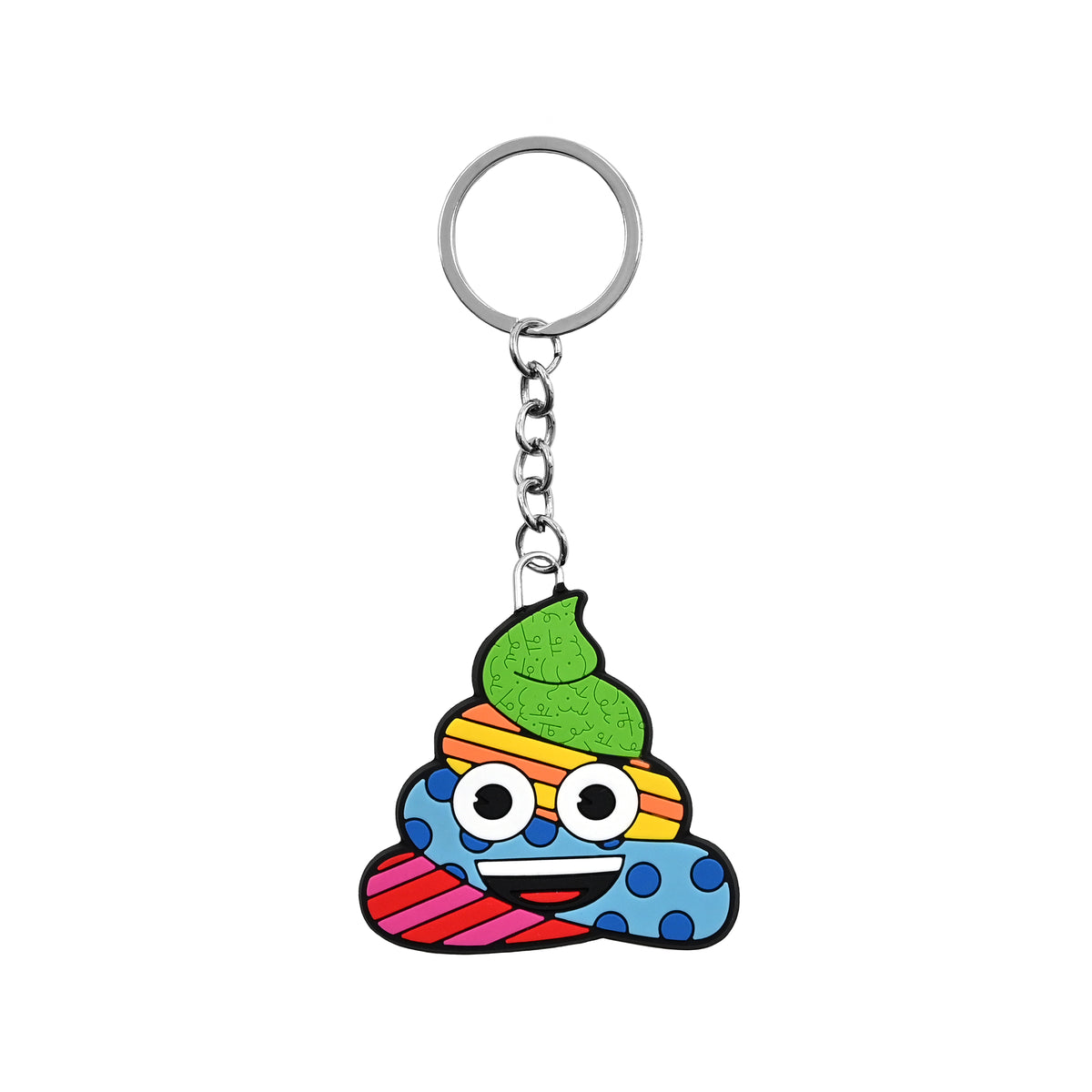 Romero Britto poo emoji keychain  colorful pop art design