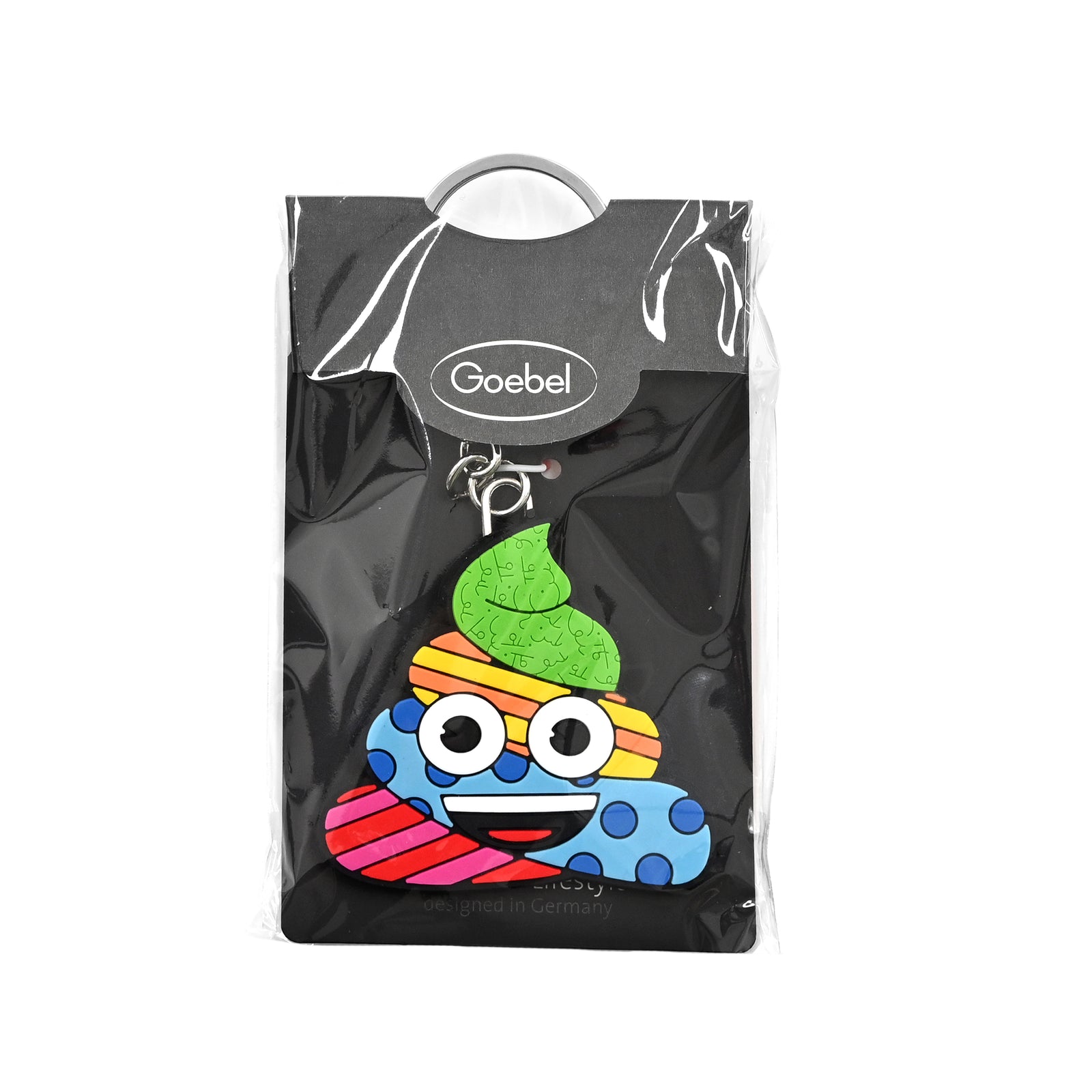 Romero Britto poo emoji keychain  colorful pop art design