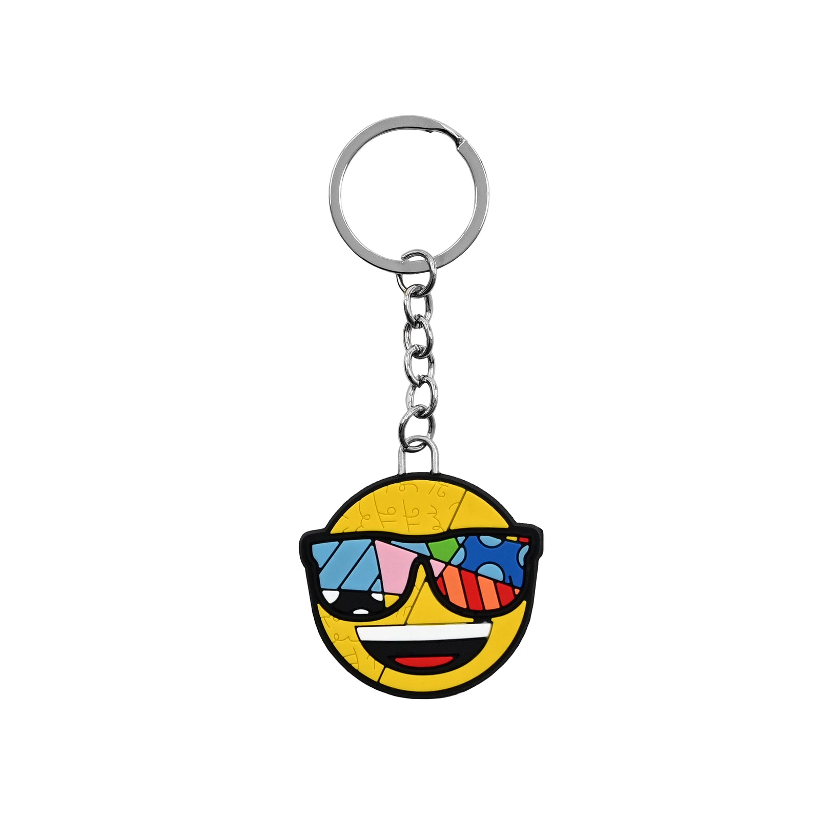 Romero Britto sunglasses emoji keychain  colorful pop art design