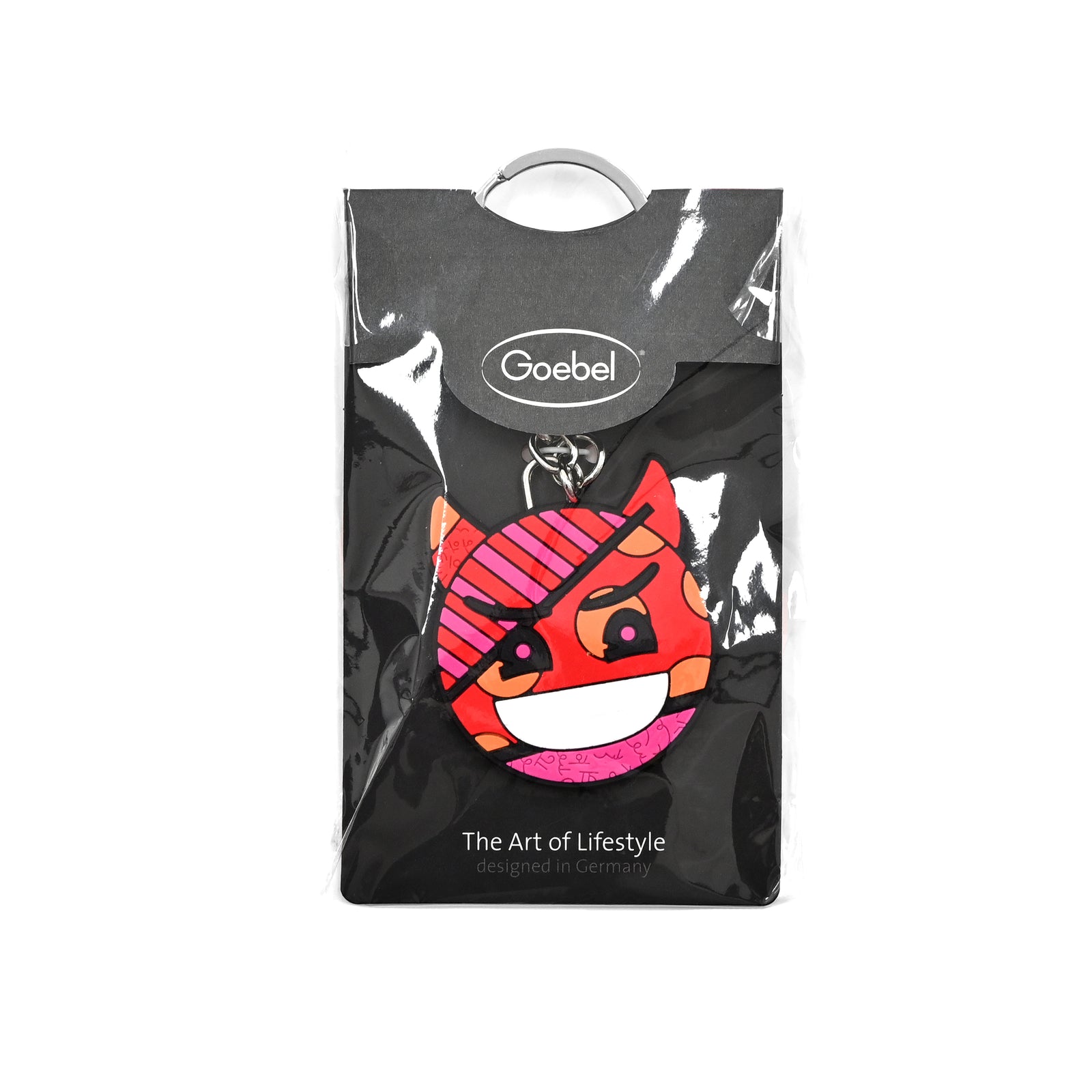 Romero Britto bad emoji keychain  colorful pop art design