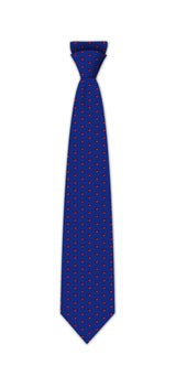 BRITTO® TIE - RED HEARTS ON BLUE