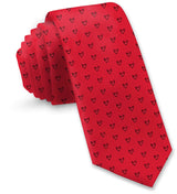 BRITTO® TIE - RED HEARTS ON RED