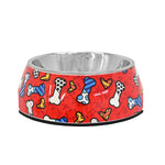 BRITTO® PET Bowl - Red Bones and Hearts