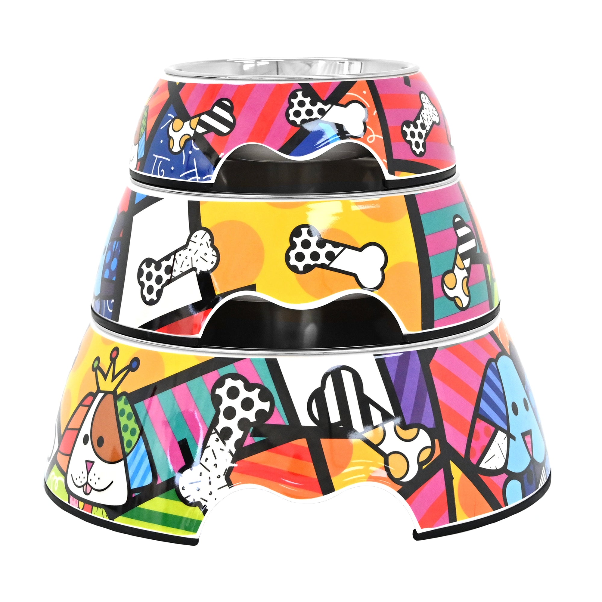 Britto Dog Landscape Bowl – Stainless Steel - Shop Britto