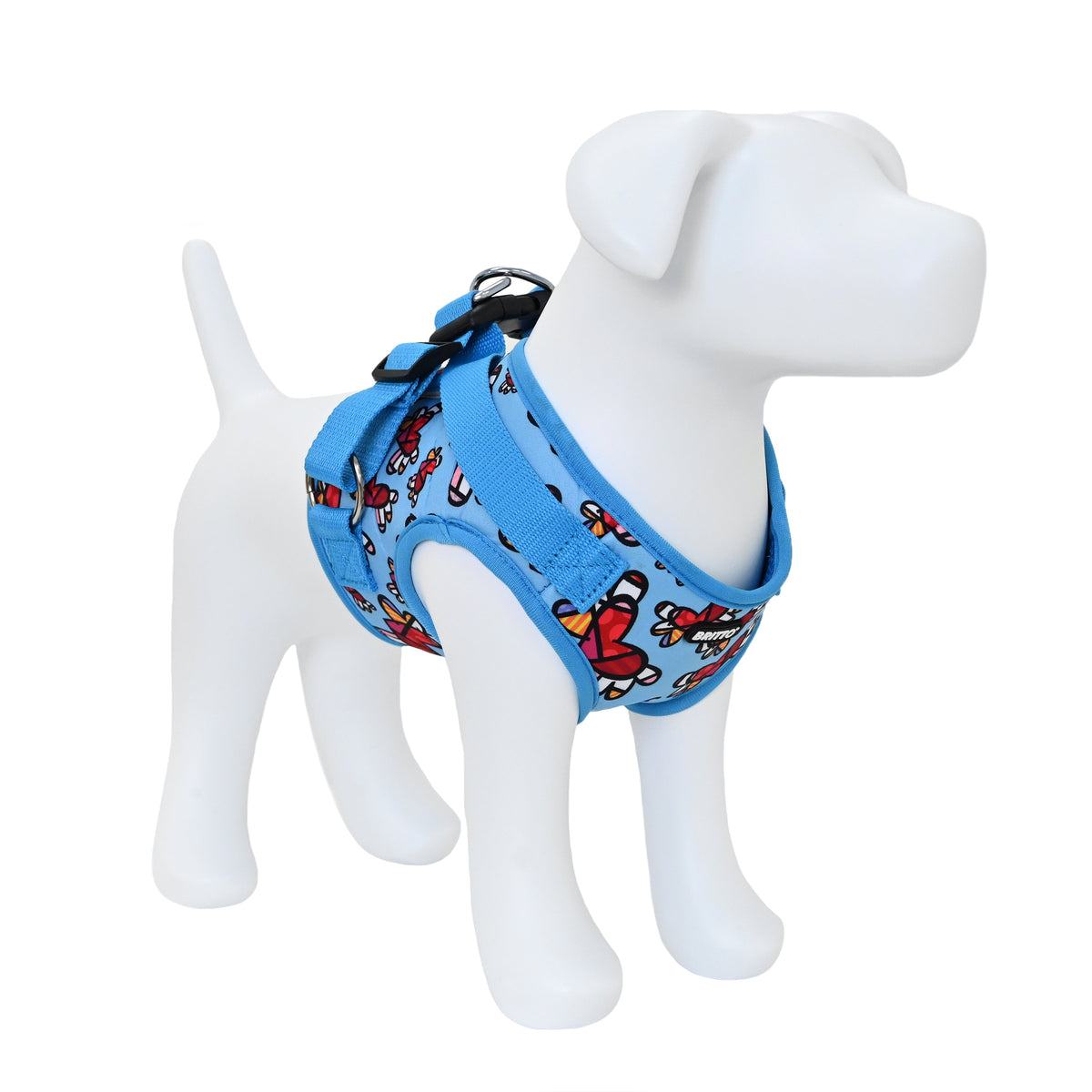 BRITTO® PET Small Dog Harness and Leash - Flying Hearts